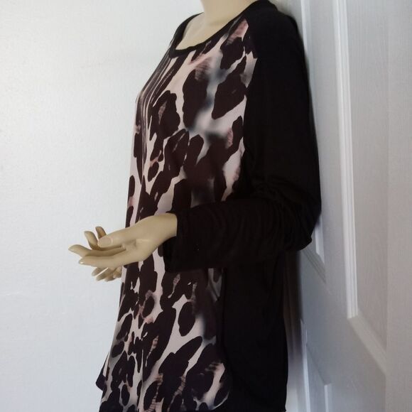 Apt. 9 Black and Brown Tunic Top - Picture 3 of 4
